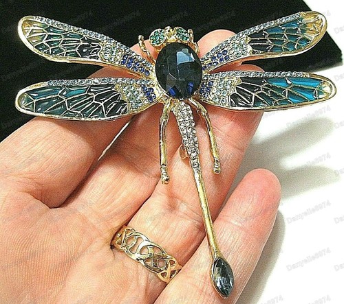 Large blue crystal enamel - blue,